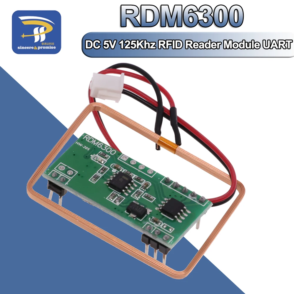 RDM6300 125Khz RFID Reader Module DC 5V RDM630 UART Output Access Control System For Arduino Diy Kit