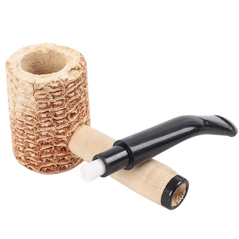 Protable 1Pcs Reusable Corn Herb Smoking Pipe Creative Corncob Filter 140mm/5.5inches Tobacco Pipes Smoke Accessories tobacco pipe herb smoking pipe smoking pipe