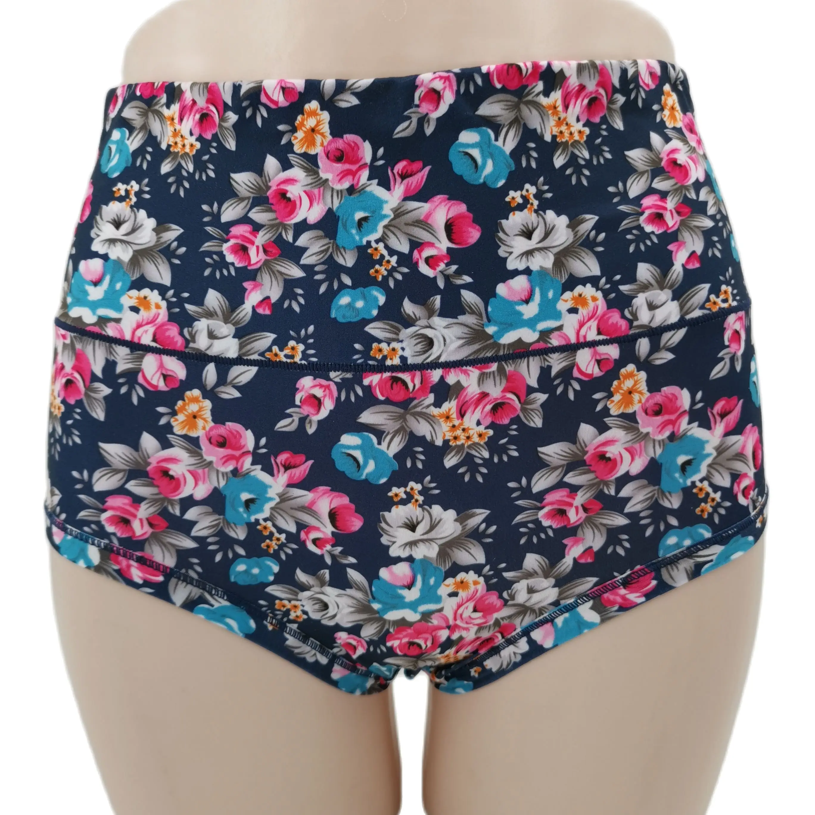 High Waist Panties For Women Sexy Lingerie Rise Plus Size Underwear Woman Panty Floral Printing