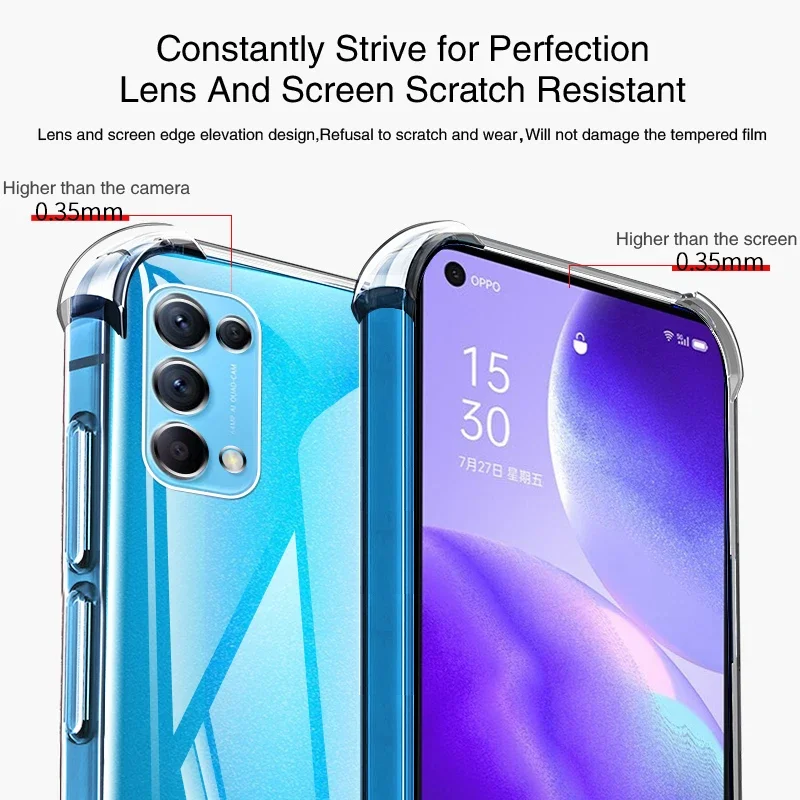 Enhanced Shock-Absorbent Transparent Silicone Phone Case
