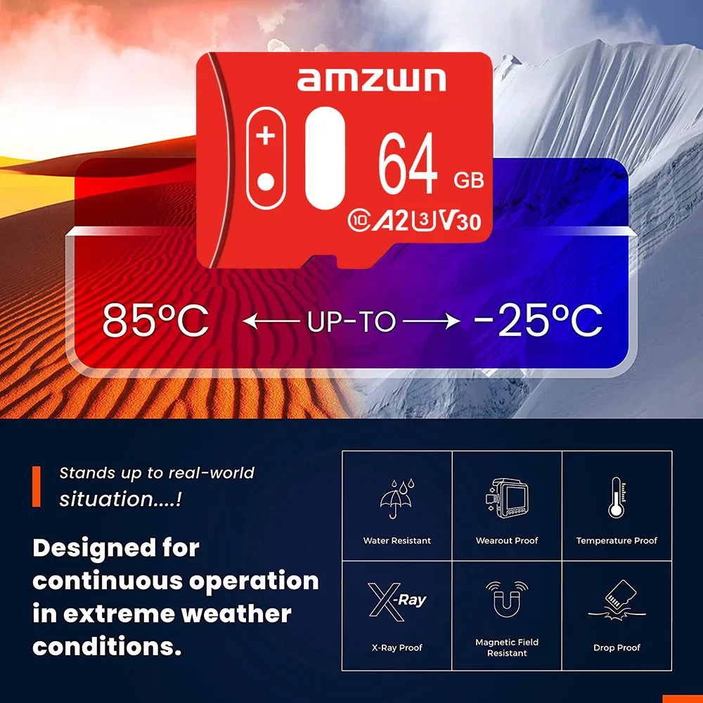오리지널 amzwn 128GB 메모리 카드 64GB 32GB 플래시 마이크로 카드 TF 고속 C10 미니 SD
