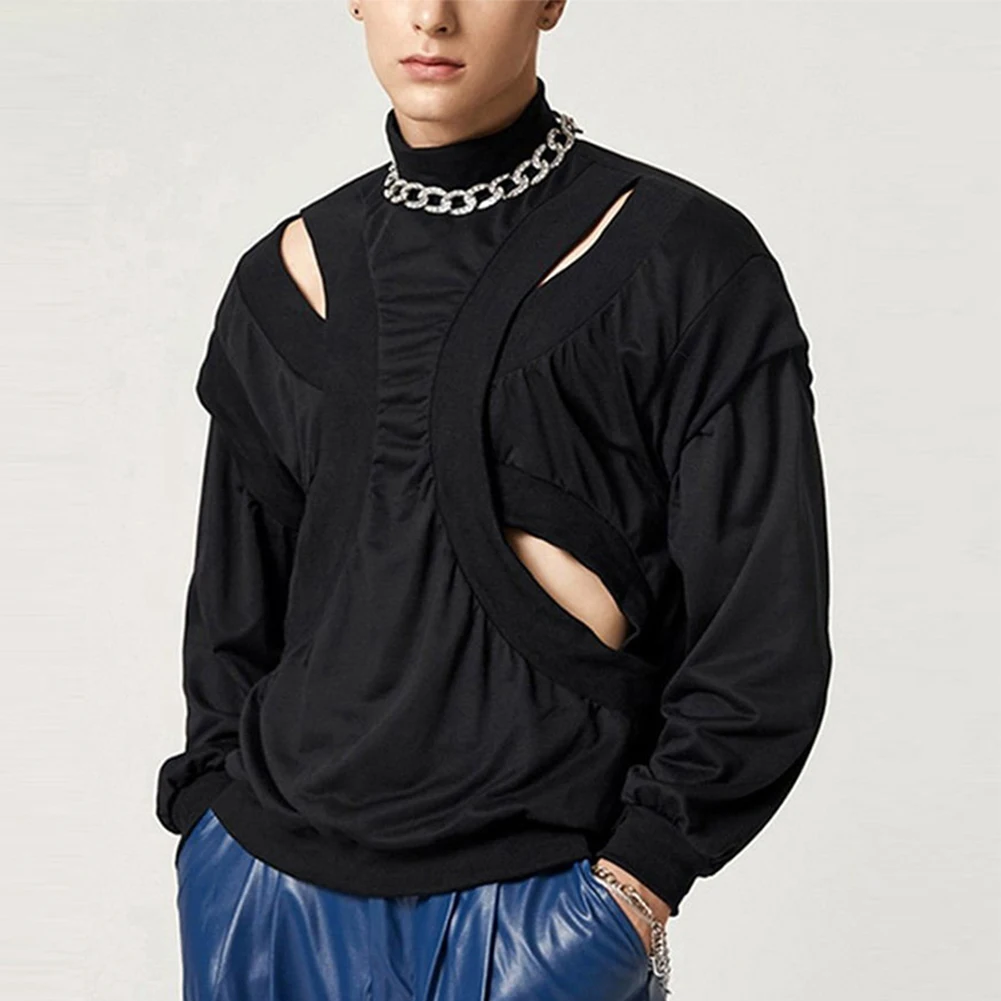 

Men T-shirt Comfortable Muscle Long Sleeve Casual Clothing Breathable Top Shirt