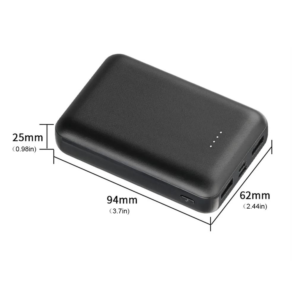 Power Bank 10000mAh Power Bank Portable Charger External Battery Pack for Heating Vest Jacket Gloves Scarf Socks Electric Heating Equipment