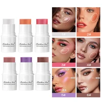 Cheek Blusher Cream 6 color blush makeup Lasting smooth Rouge Blush Stick Waterproof blush Stick Matte Contour Makeup 1