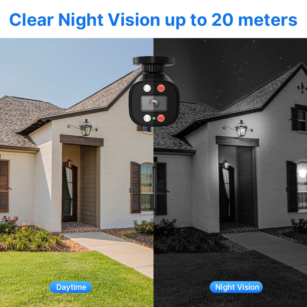 Hiseeu 8CH CCTV Camera Security System Kits 5MP AHD Surveillance Cameras DVR Set Face Detect Infrared Night Vision XMEye Pro security camera