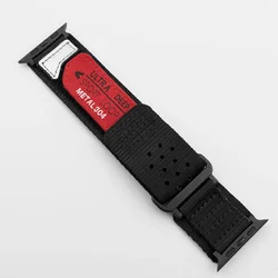 Stylish Sports Nylon Loop Wristband Bracelet for Ultra 1 2 49mm (Black)