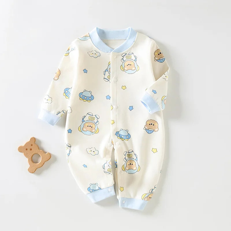 Spring Design Baby Patchwork Long Sleeves bodysuit For Girls