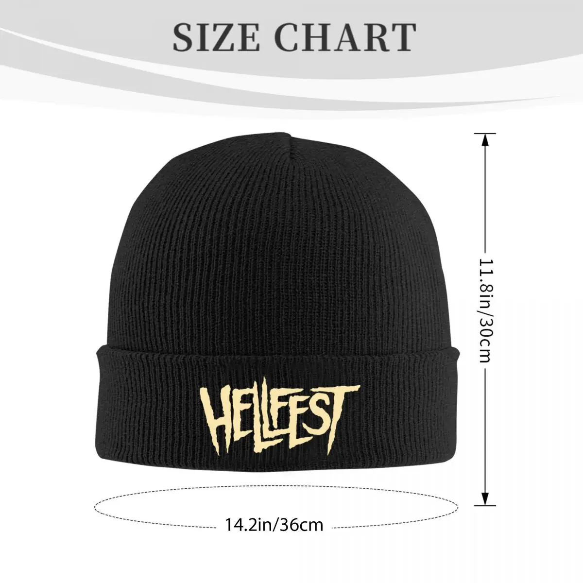 

Уютная вязаная шапка с логотипом Hellfest