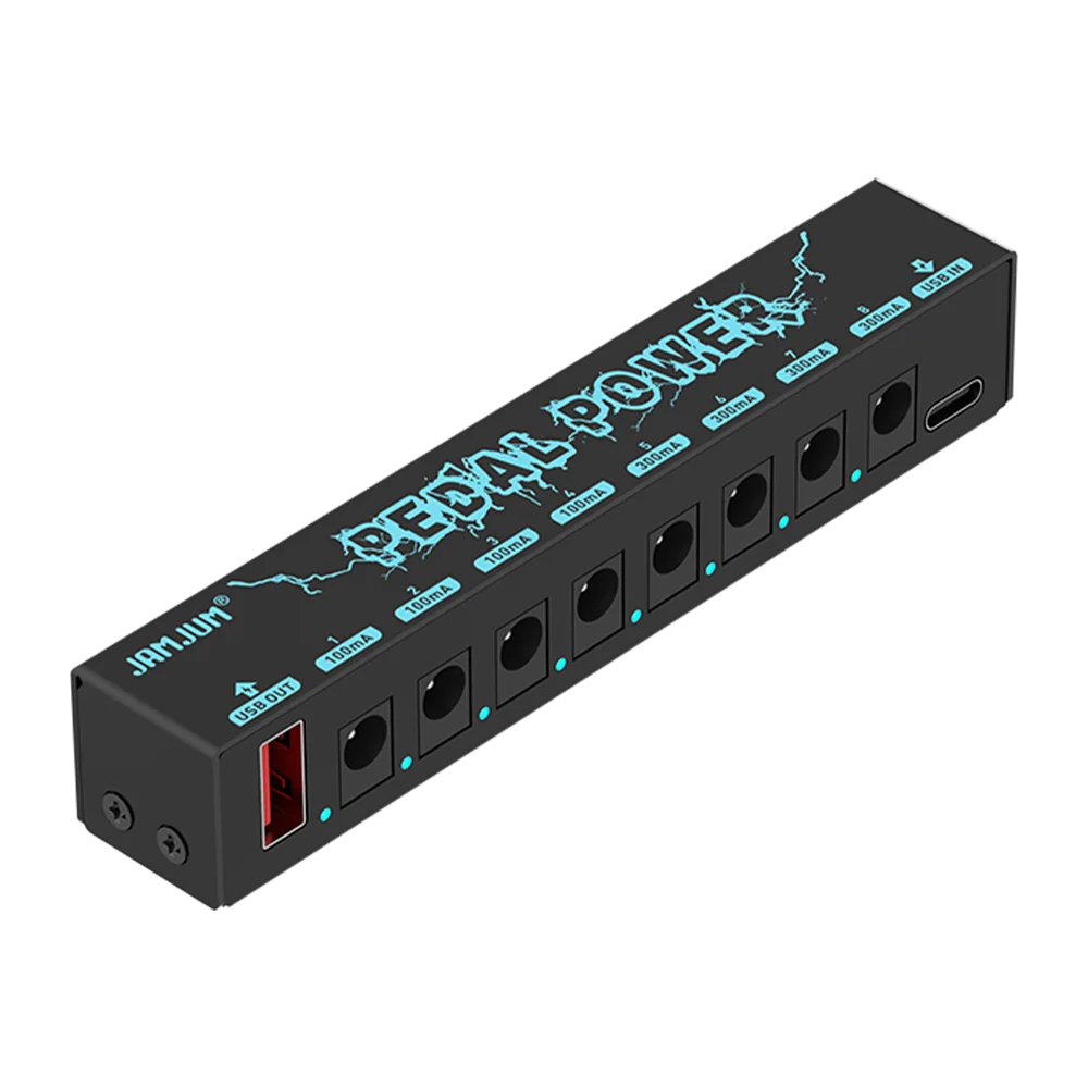9V 8-Isolated Output Guitar Pedal Power Supply Type-C/USB Input Short-Circuit Saf