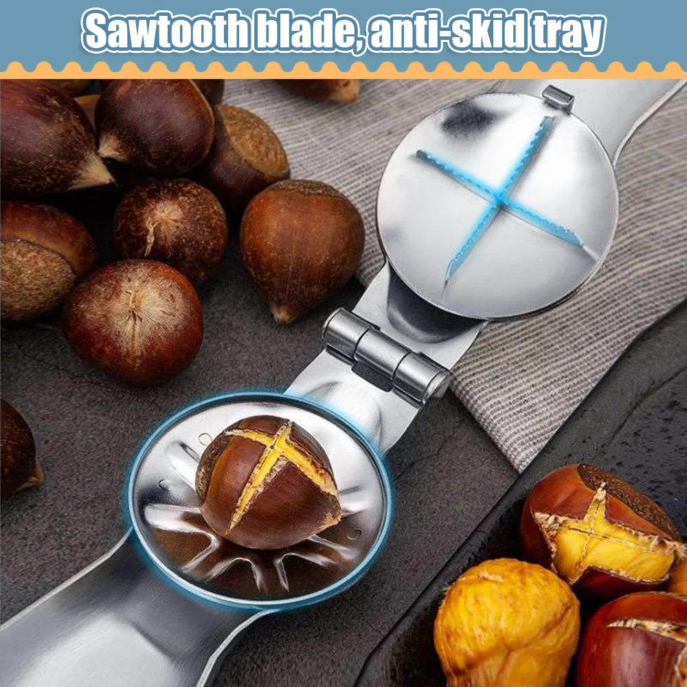 Chestnut Clip Nutcracker Opener Nuts Peeler Shelling Walnut Cracker Sheller Stainless Steel/Plastic Kitchen Pliers Accessories nut sheller