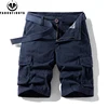 New Men Summer Outdoor Leisure Buttons Cargo Style Shorts Men Solid Straight Cotton Comfortable Fashion Design Short Pants Male 2