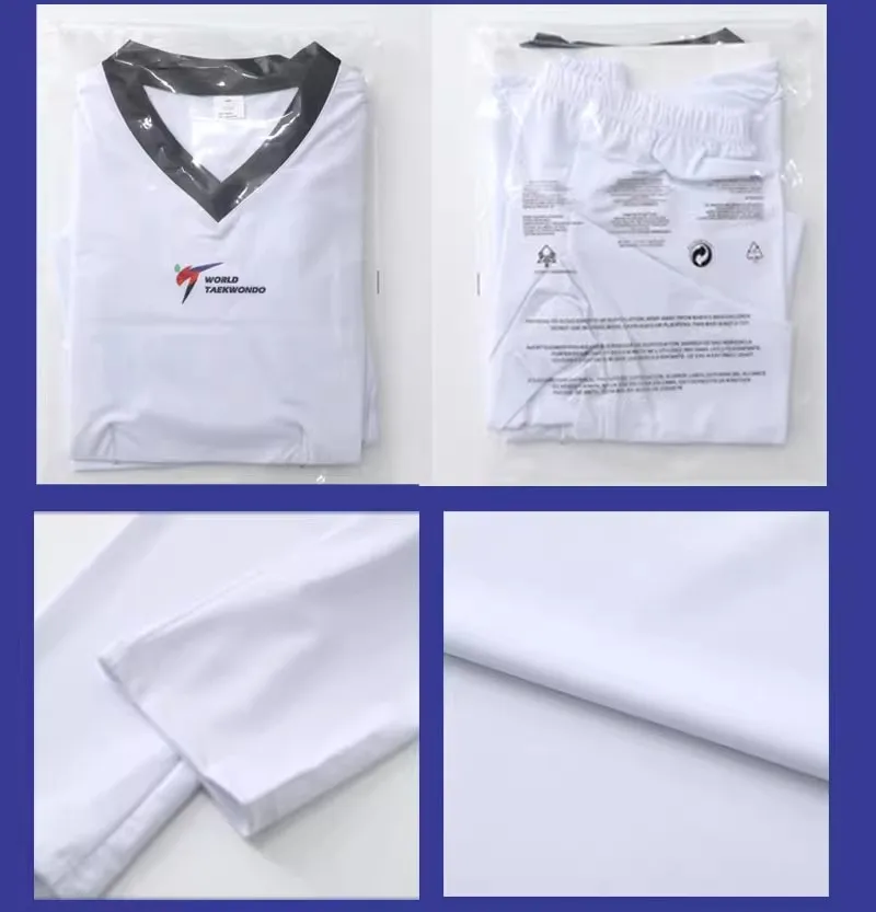 Taekwondo Uniform Tight-fitting Stretch Quick-drying Unisex Competition Suit Combat Dobok Customize Logo 2025