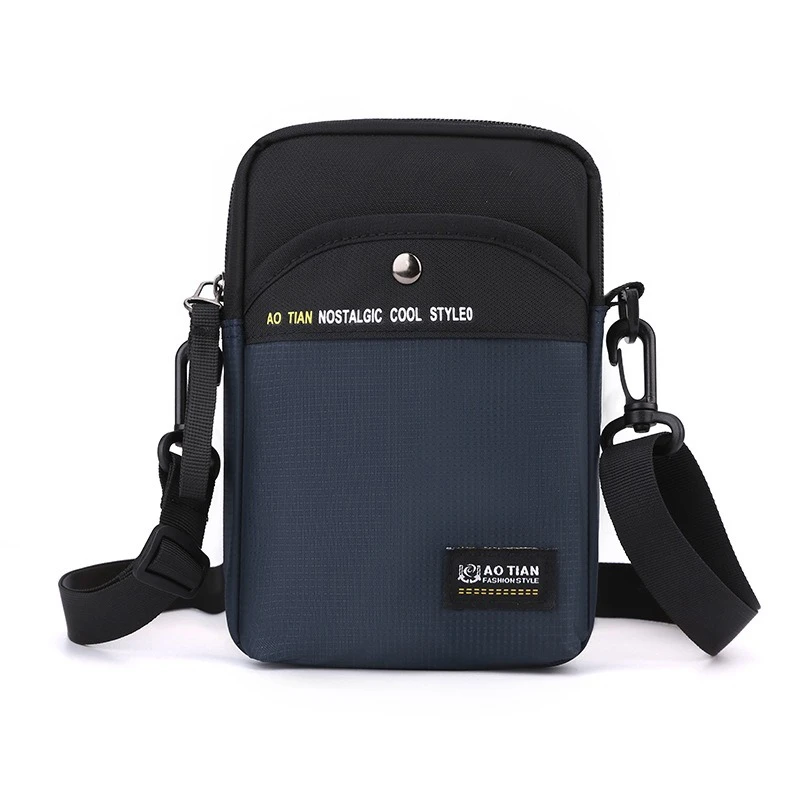 BYMONDY Mini Chest Bags for Men Outdoor Light Small Book Shoulder Crossbody Bag Oxford Fabric Waist Pack Sports Men Sling Bags