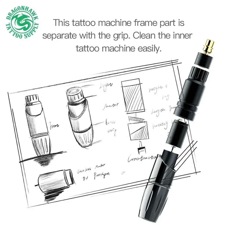 Dragonhawk Mast Tattoo P10 Makeup Permanent Machine Rotary Pen Eyeliner Tools Tattoo Machine Pen Style Accessories For