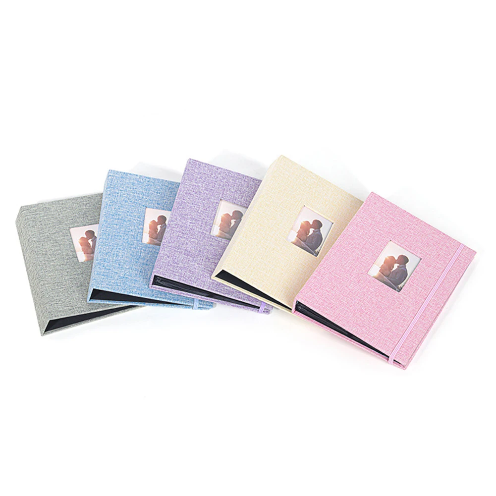 208 포켓 사진 보관 Photocard 홀더 목화 대마 미니 인스턴트 사진 앨범 스탬프 티켓 용 방수 스트랩 디자인