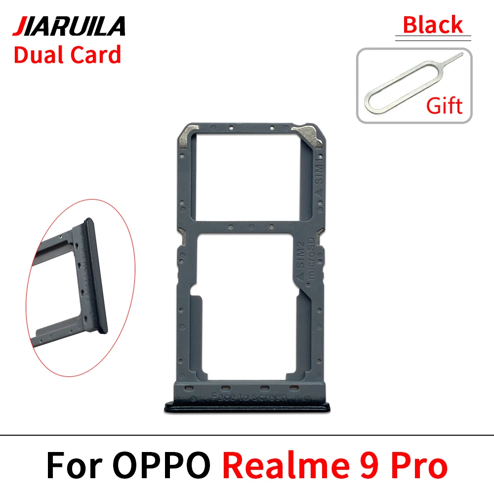 Oppo, Realme 9 Pro, C3, C15, C31용 듀얼 마이크로 SIM 카드 슬롯 트레이 홀더, SD 카드 리더 교체 부품