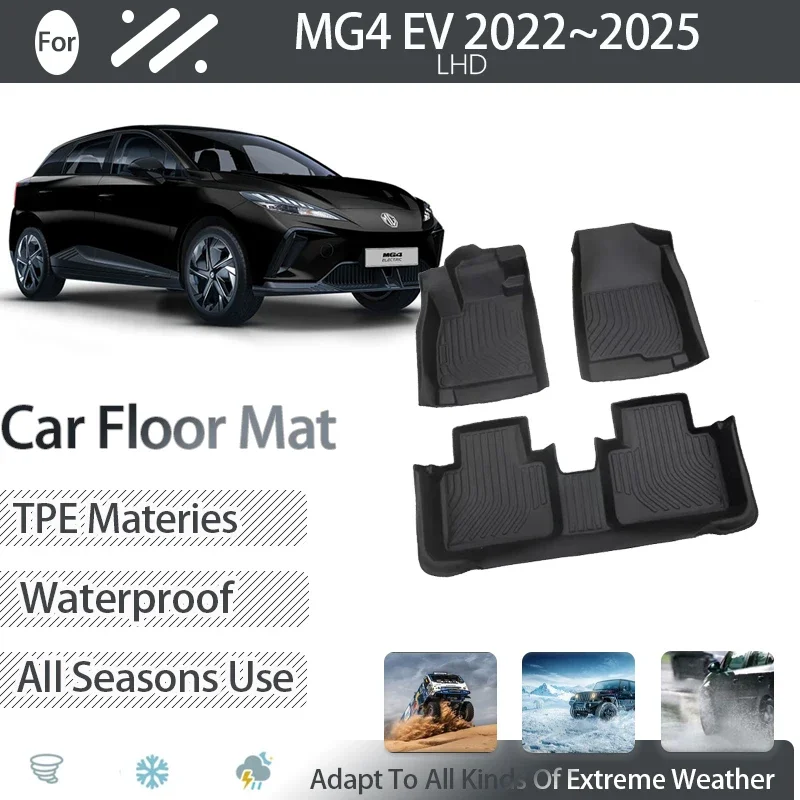 LOSTIS Cuero Coche Alfombrillas Maletero Para MG4 EV MG 4 EH32 2022-2023, A Medida Impermeable Antideslizante Protector Maletero Bandeja Forro Accesorios,ABlack
