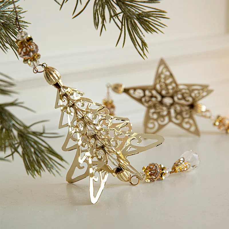 Christmas Tree Iron Decoration Snowflake Decoration Pendant Pendant Christmas Atmosphere Scene Arrangement