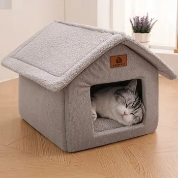Winter Closed Small Pet Bed House 1
