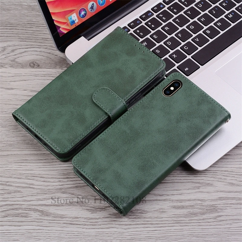 Luxury Leather Wallet Flip Cover with Magnetic Closure