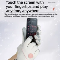 Women Winter Skiing Gloves 2026 New Fashion Fleece Lined Thick Warm Cold Resistant Touchscreen Electric Bike Riding Gloves 4