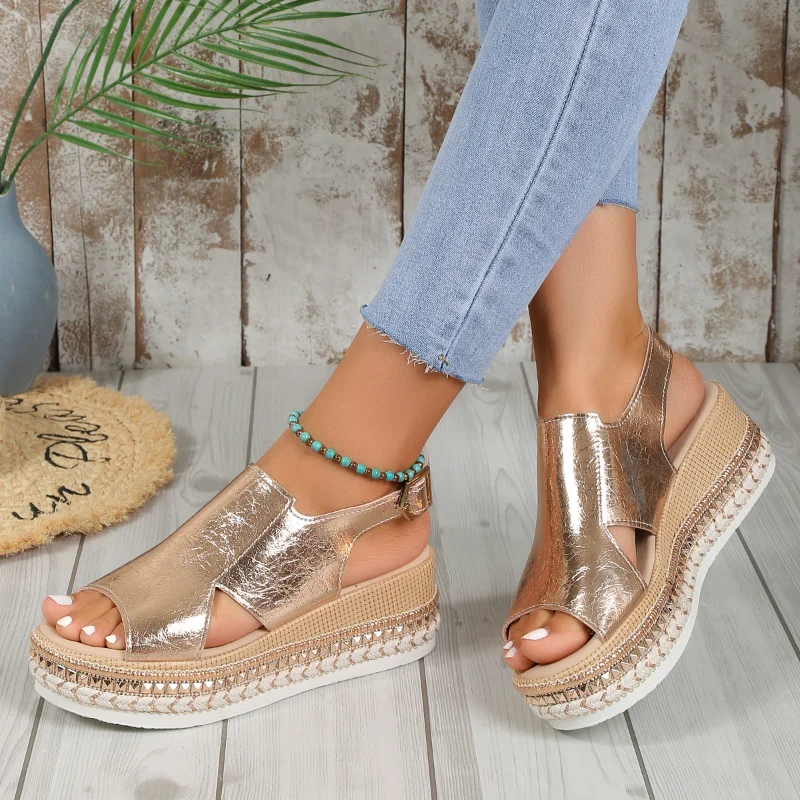Women Sandals Wedge Sandals Comfortable Sandals Ladies Peep Toe Sandals