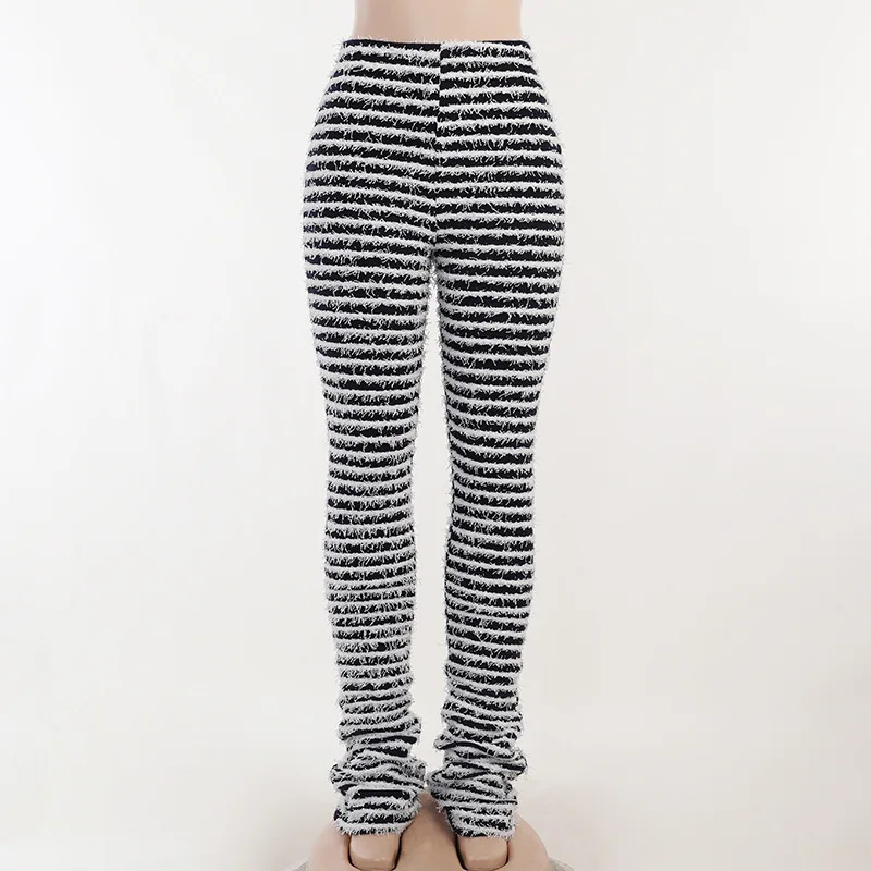 Y2k Striped Knitted Pants