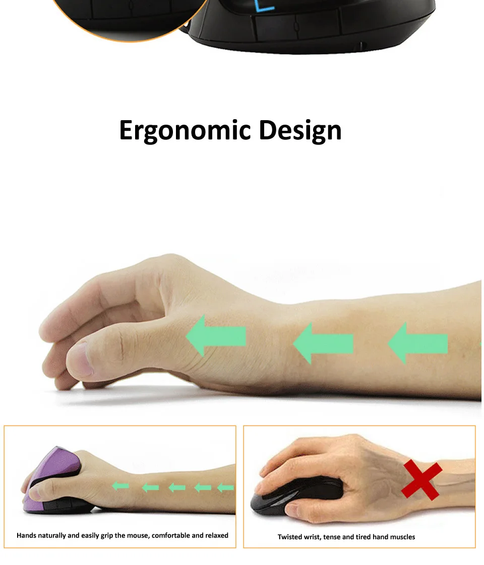 S1622a1d94a3b4b8382997706875fedbdU Ergonomic Vertical Mouse USB Plug Wired Right Hand Computer Gaming Mice 1.5m Line Length Optical Mouse Gamer Mouse for Laptop PC Mallzona