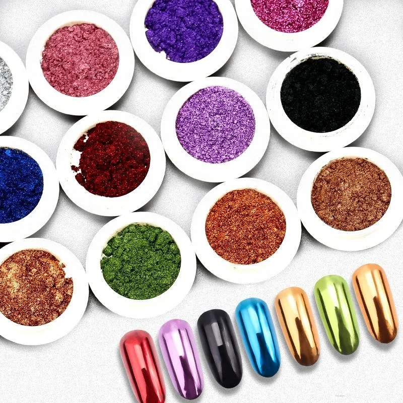 Nail Powder Nail Pigment Nail Glitter Nail Decoration Nail Decorations 1Pc 19Colors Nail Glitter Mirror Powder Chrome Dust Nail Art Pigment 0.5g