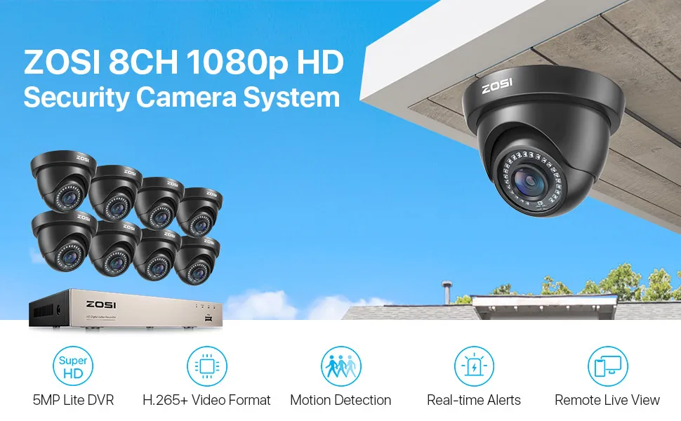 Hikvision FULL HD 1080P CCTV SECURITY SYSTEM 8CH LITE DVR VIDEO 3000TVL OUTDOOR CAMERA UK 