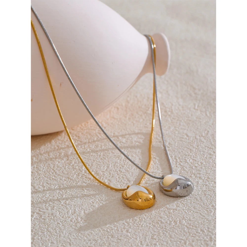 Yhpup Pendant Necklace Stainless Steel