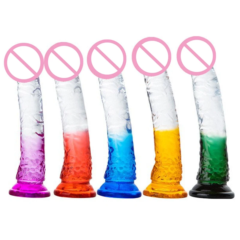 Color Jelly Dildo With Strong Suction Cup Sex Toys for Adult Women Massage Penis Anal Vagina G-spot Stimulate Masturbator