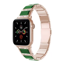

Luxury Jewelry diamond strap Compatible with Apple watch 44mm 42mm 40mm 38mm Stainless steel strap for iwatch 7 6 5 4 3 SE band