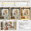 Farmhouse Makeup Vanity Desk with Sliding Mirror and Lights Antique White Makeup Vanity Table Set with Charging Station 6Drawers 3