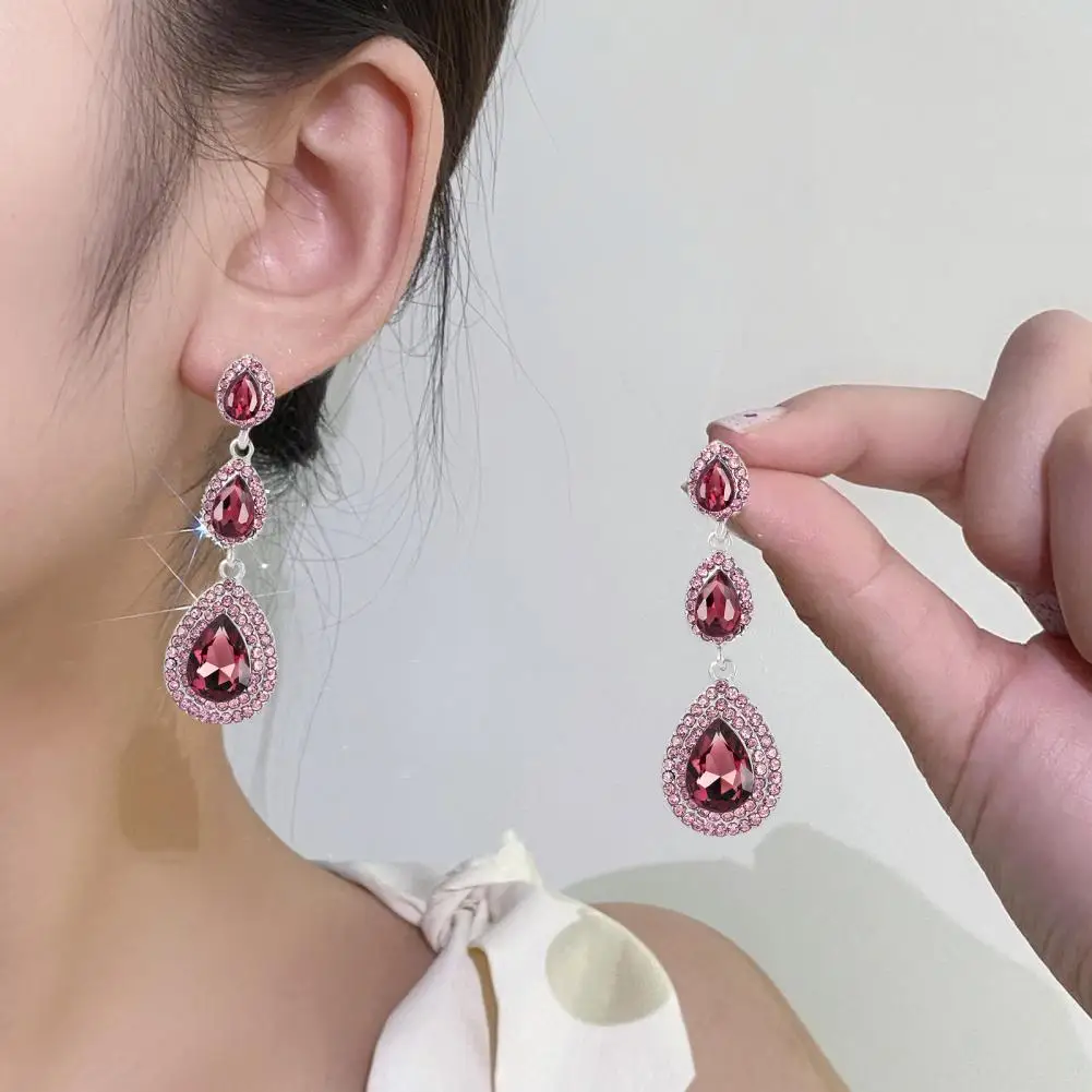 

1 пара, женские серьги-гвоздики в форме капли