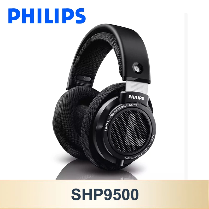 Philips SHP9500 Kopfhörer HiFi Stereo Wired Kopfhörer Computer Online Lernen Ohrhörer Esports Spiel 3,5mm 6,3mm Universal Headset