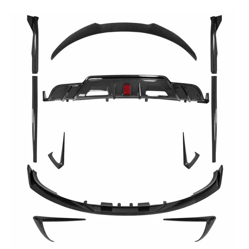 

High Quality Auto Bodykit Car Front Bumper Lip Lower Grille Car Bumper Lip Spoiler Side Skirt Protector For Tesla Accessories