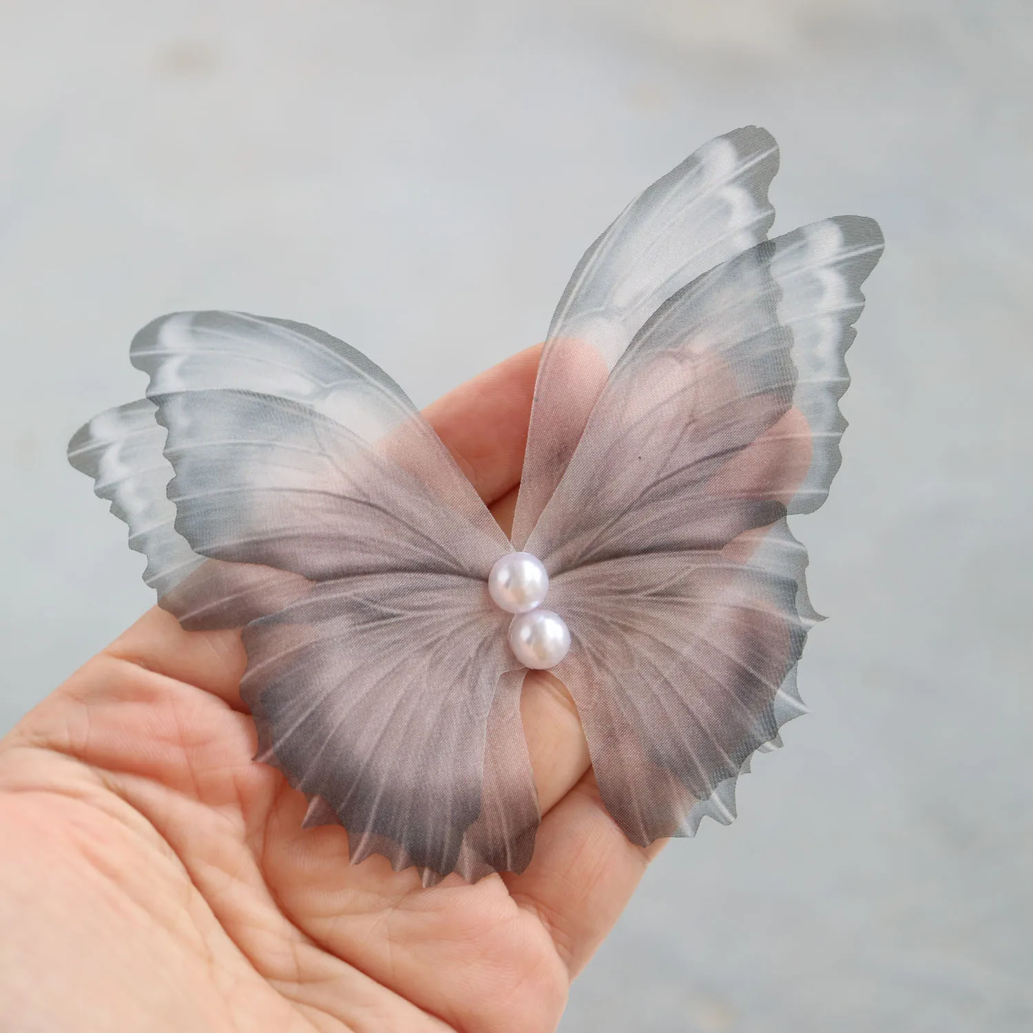 36 Toppe Con Ali Di Farfalla In Rilievo - Applique In Tessuto Con Glitter Per Cucito Fai Da Te - Foto 8