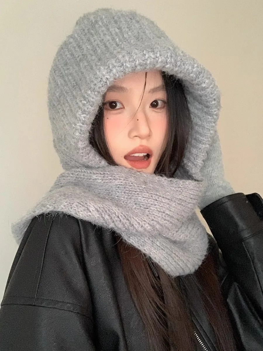 Women's Winter Warm Ear Protection Cycling Balaclava Hat And Scarf In One