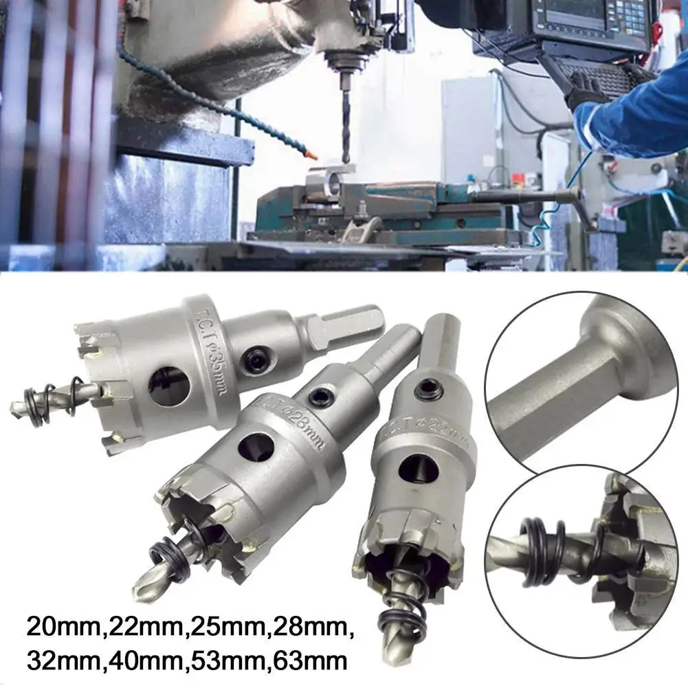 

HSS Hole Saw 12mm-63mm High Speed Steel Carbide Tip Drill Bit Hole Cutter Drilling Power Tool For Wood Metal Alloy Hole Opener
