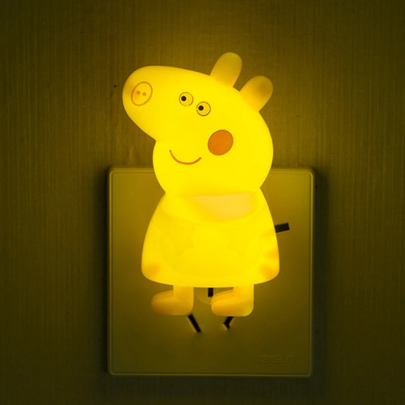 Peppa Pig Plug-In Led Night Light Cartoon Puppet George Kawaii Lampada Da Comodino Per Bambini Lampada Da Camera Regalo Giocattolo Fatto A Mano Per Ba