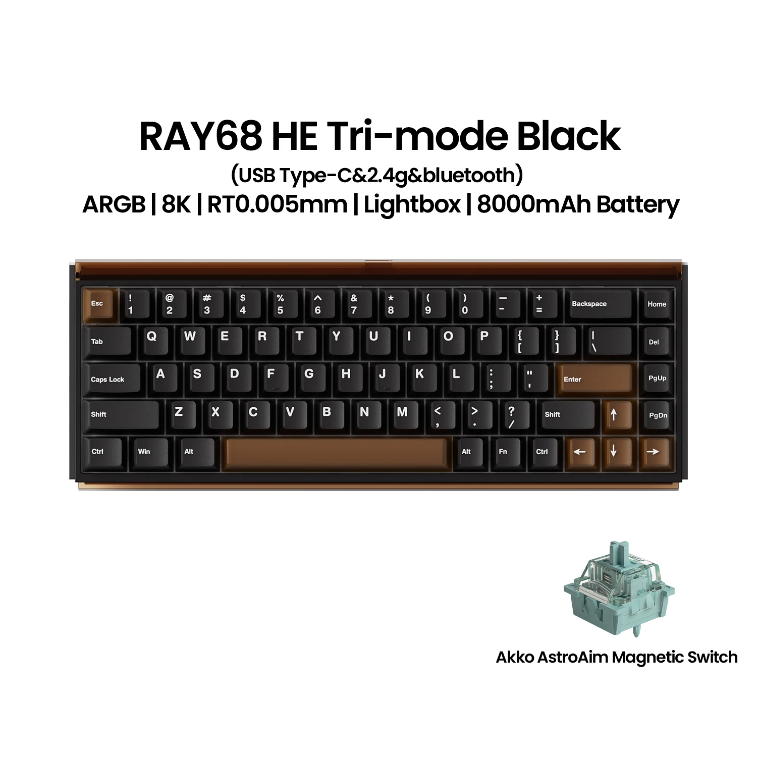 Akko RAY68 HE Mechanical Keyboard 65% Magnetic Switch Rapid