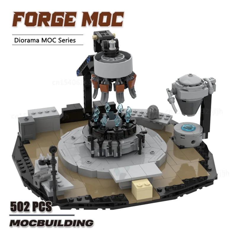 

Star Movie Forge MOC Building Blocks Diorama Scene DIY Assembly Technology Bricks Creative Display Model Toys Xmas Gifts