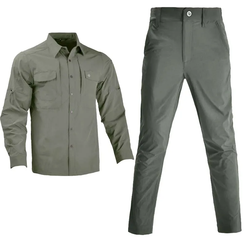 

Hiking Shirts Men Pants Military Clothing Combat Uniform Light Army Airsoft Tactical Pant Mens Work Set Outdoor Hunting Clothes