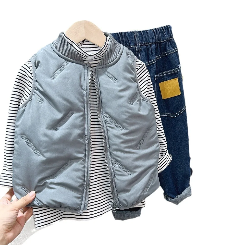 Children's Vest Autumn and Winter New Thickened Outer Wear Super Soft Vest Foreign Style Boy Baby Liner