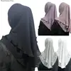 One Piece Malaysia Fashion Chiffon Headscarf Shawls Muslim Arab Hijab Instant Khimar Turban Prayer Head Wrap Ramadan Amira Cap