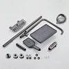 Piano Digital Shower System Ambient Lighting Hot Cold Bathroom Faucets Rain Shower Head White Thermostatic Digital Shower Set 6