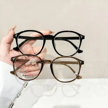 Retro Blue Light Blocking Glasses - Fashion Oversized Frame Glasses Round Eyeglasses, Computer Gaming Glasses for Women/Men 2026