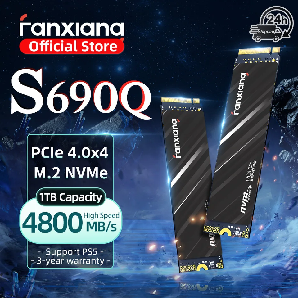 Fanxiang S690Q 4800MB/s SSD NVMe M.2 2280 PICE4.0 1TB 2TB Internal