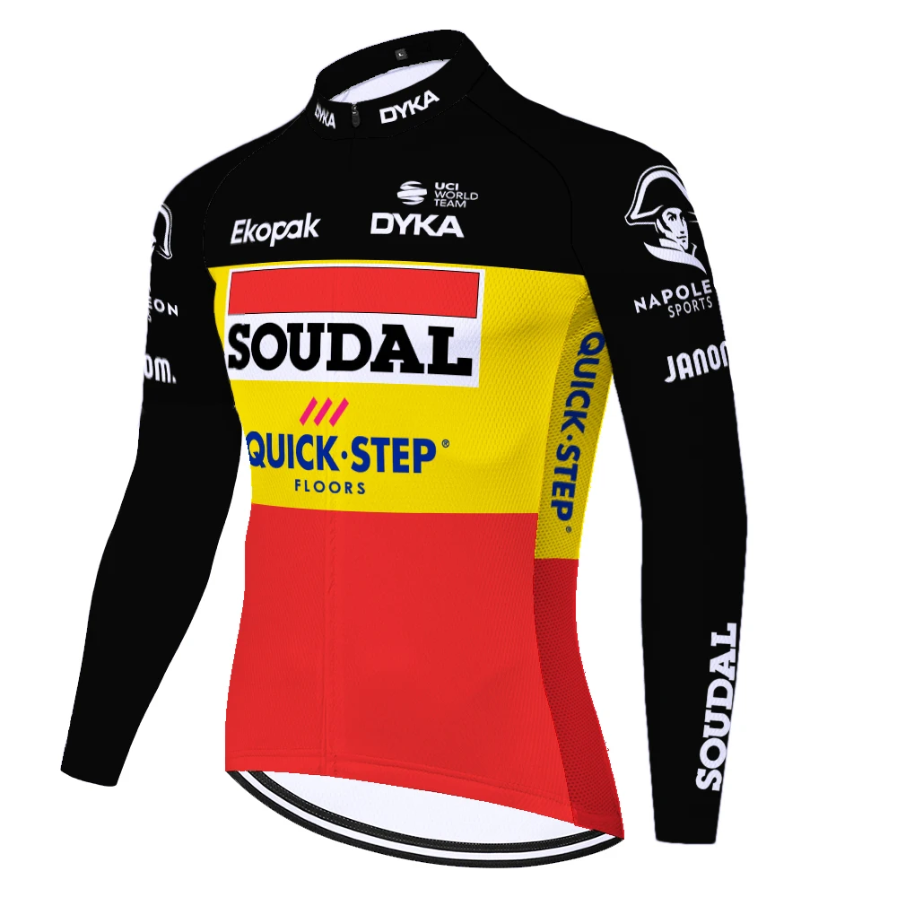 QUICK STEP Team long sleeve Cycling jersey maillot ciclismo hombre invierno hombre bicycle shirt tenue cycliste homme